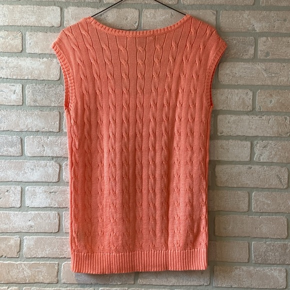Lauren Ralph Lauren 90s-Y2K Cable-Knit Sleeveless Sweater - Picture 3 of 7
